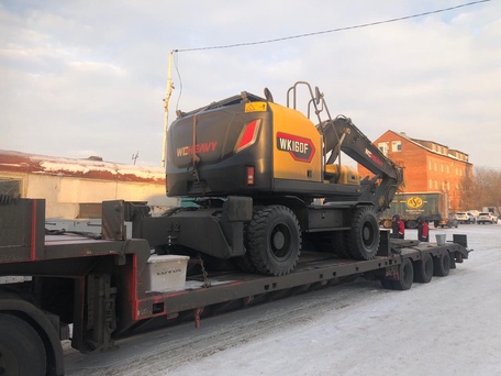 Отгрузка колесного экскаватора WEHEAVY WK160F