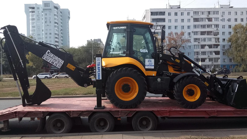Отгрузка экскаватора-погрузчика Cukurova 884