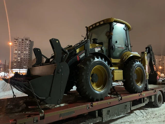 Отгрузка экскаватора-погрузчика SHANMON 388H