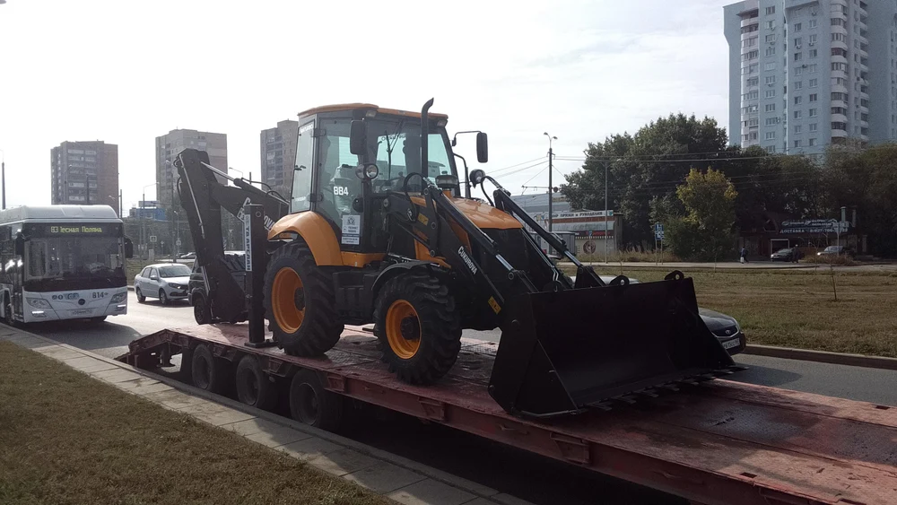 Отгрузка экскаватора-погрузчика Cukurova 884