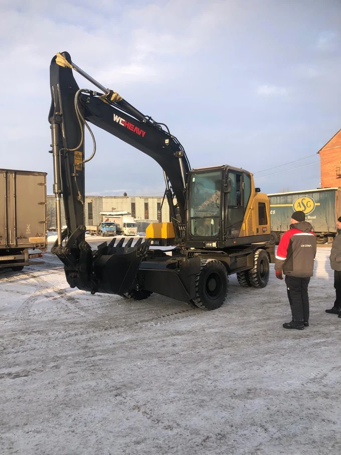 Отгрузка колесного экскаватора WEHEAVY WK160F